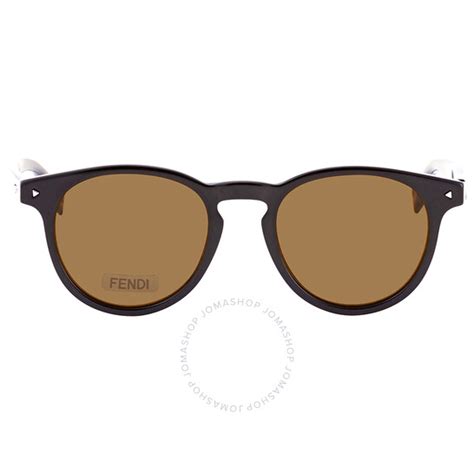 Fendi Sun Fun Dark Grey Brown Geometric Men's 